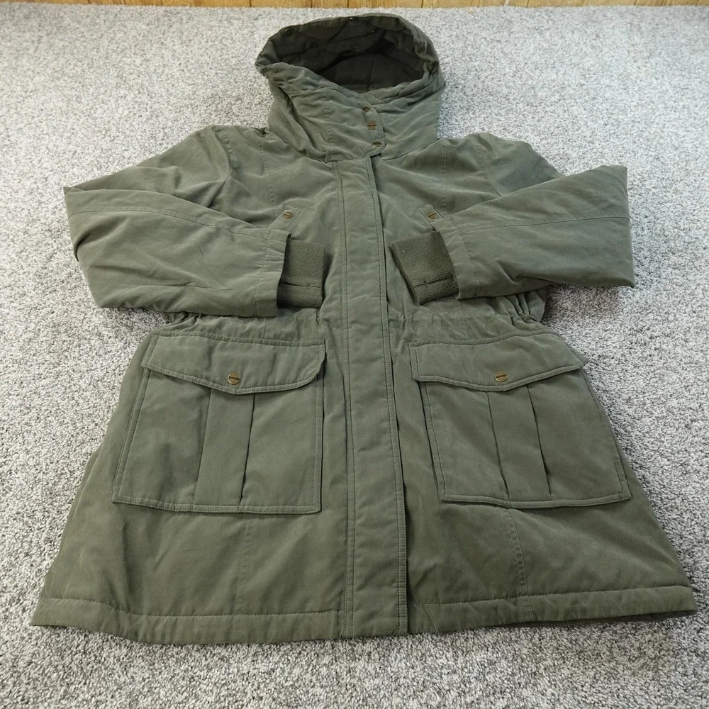 Ralph Lauren Jacket Womens XL Green Hooded Long Parka Chore Coat Insulated Warm - Picture 2 of 11